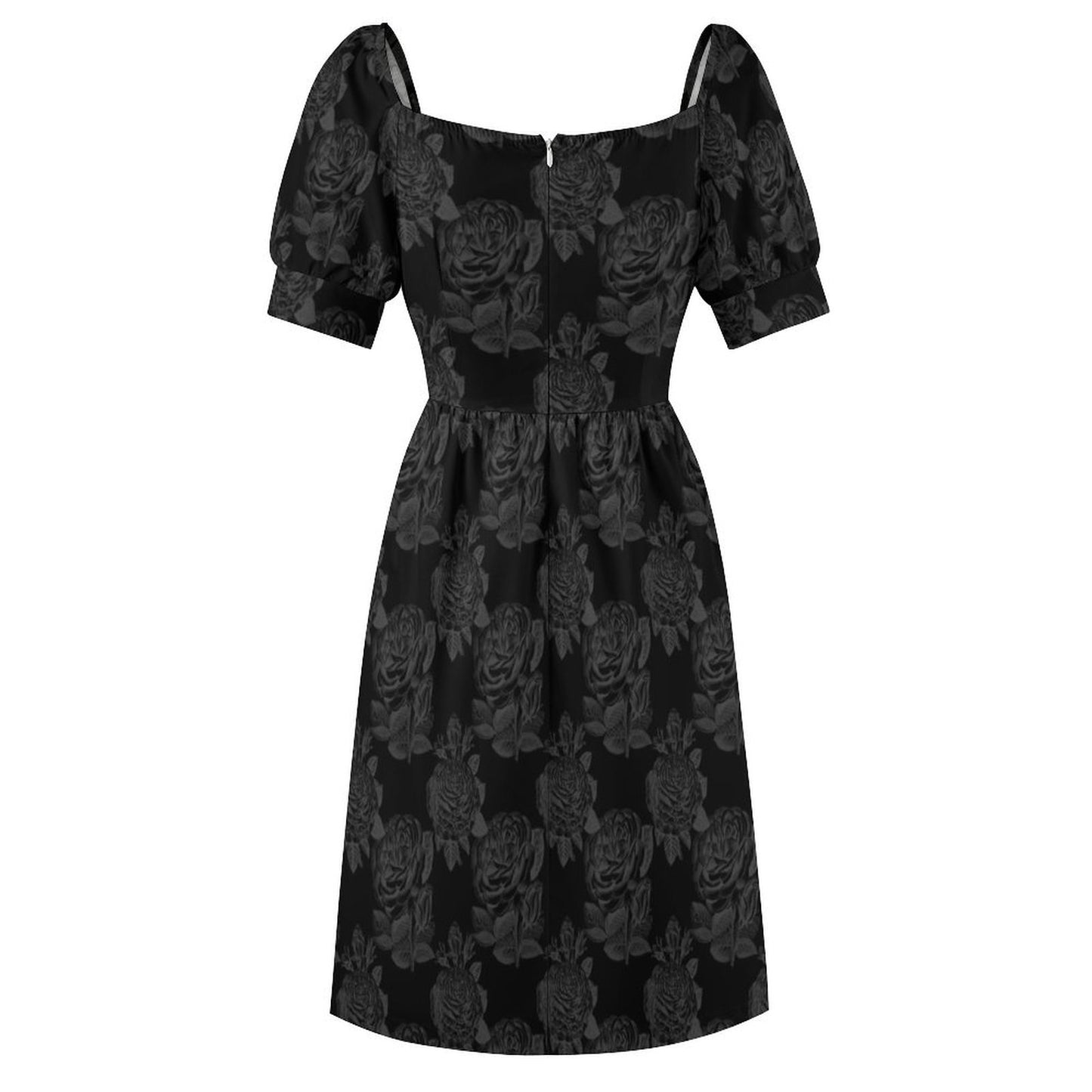Dress Sweetheart Neck Puff Sleeve Mini Dress