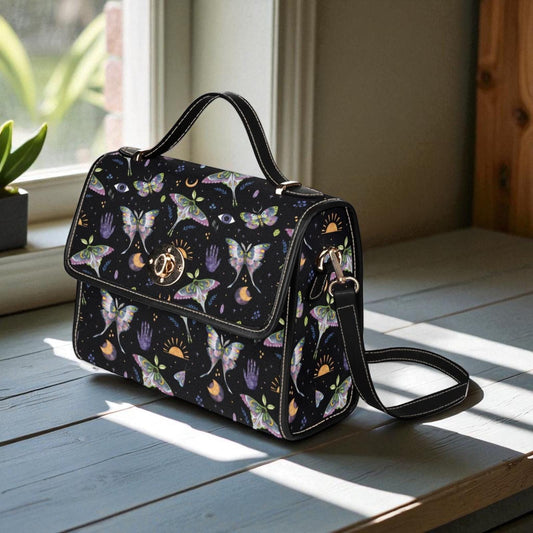 Galaxy Butterfly Print, Witchcore Fairy Purse, Cosmic Hand Motif Bag, Magic Eye Shoulder Bag, Celestial Wings Crossbody, Dreamy Space Purse