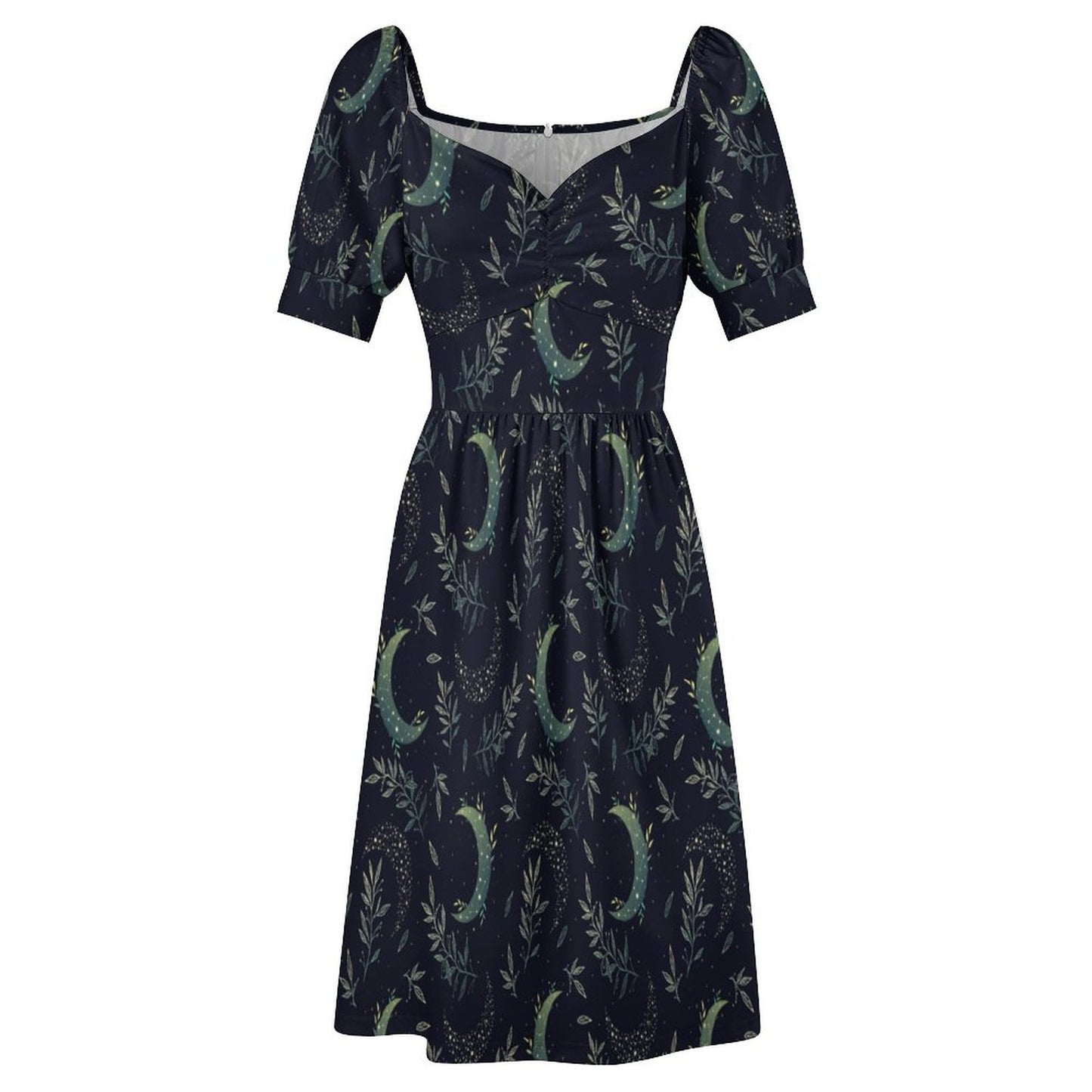 Dress Sweetheart Neck Puff Sleeve Mini Dress