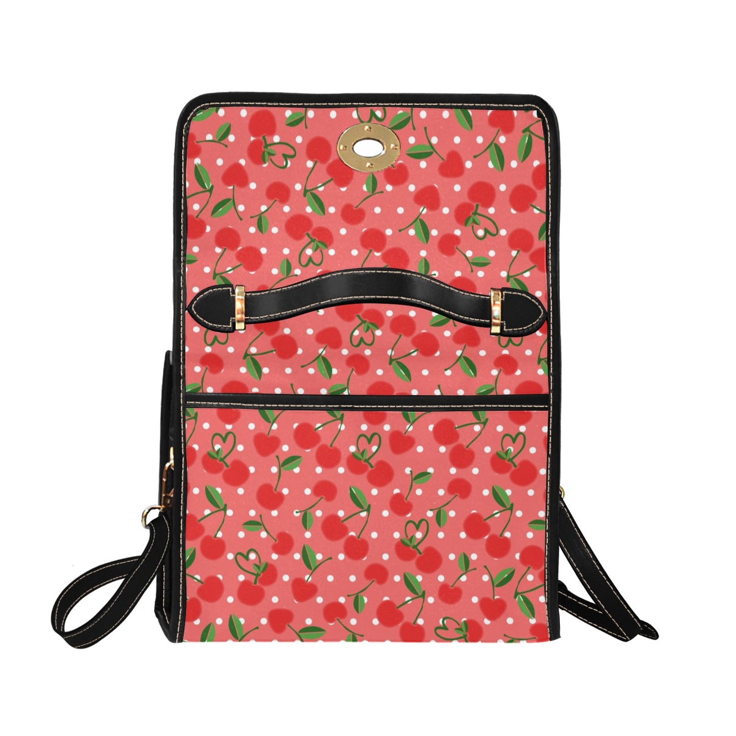 02-01 Waterproof Canvas Bag-Black (All Over Print) (Model 1641)