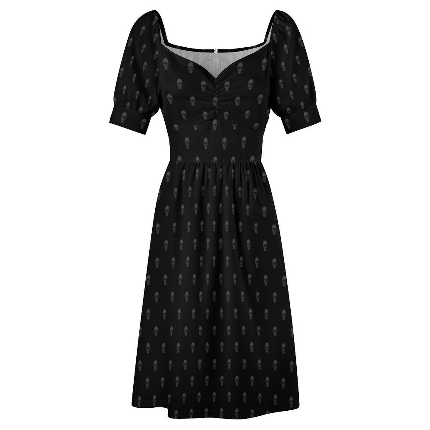 Dress Sweetheart Neck Puff Sleeve Mini Dress