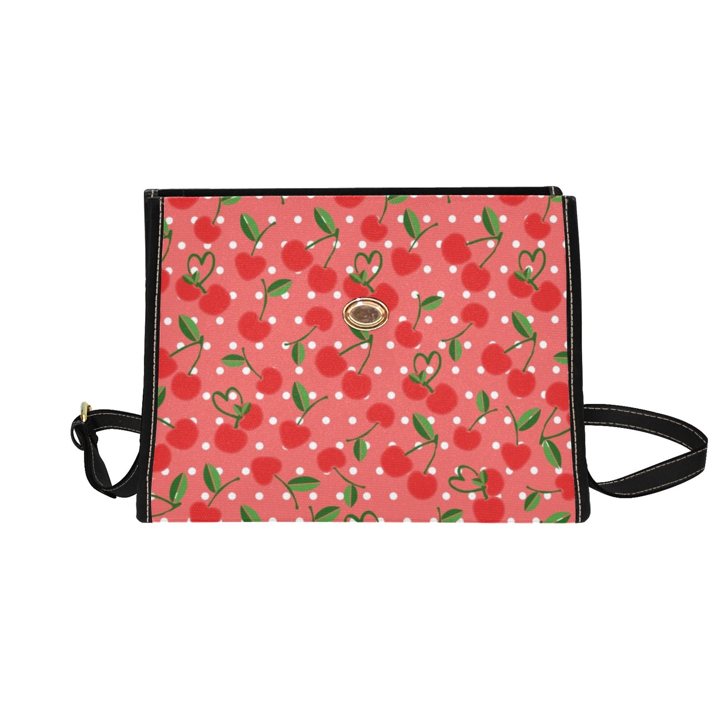 02-01 Waterproof Canvas Bag-Black (All Over Print) (Model 1641)