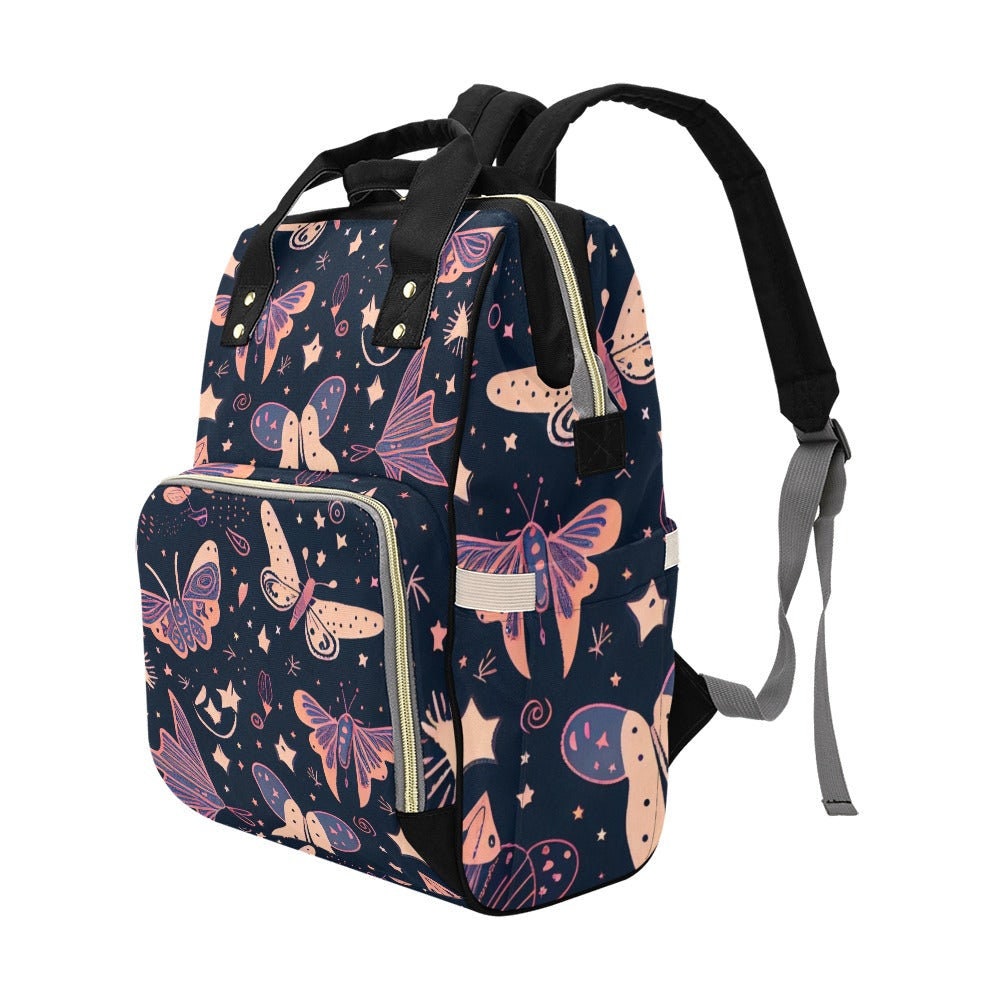 Celestial Butterfly Diaper Backpack, Witchy Baby Bag for Moms, Fairycore Starry Travel Backpack, Mystic Organizer Gift for New Mom