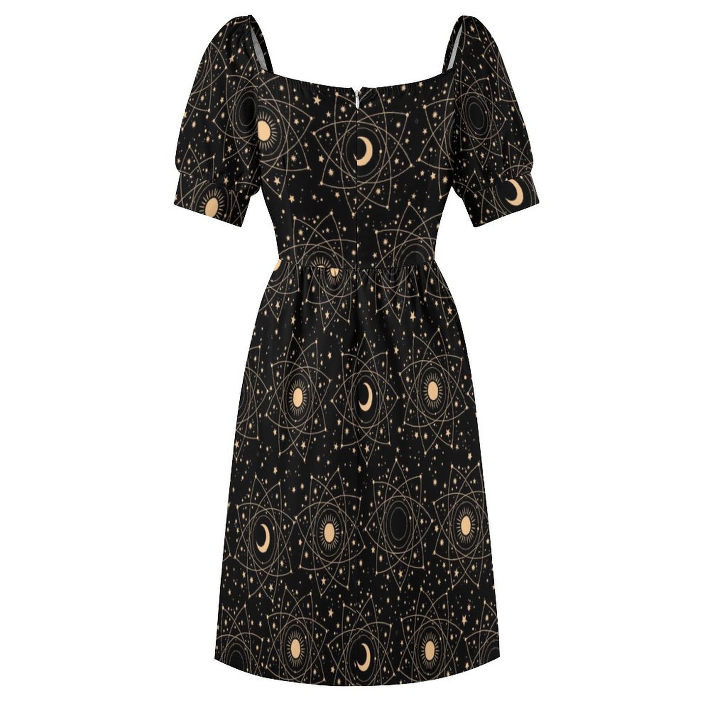 Dress Sweetheart Neck Puff Sleeve Mini Dress