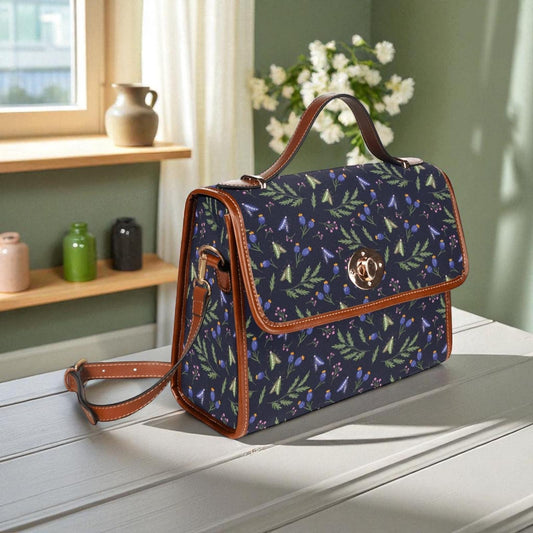 Botanical Fairycore Bag, Dark Academia Herbs Purse, Cottage Witch Shoulder Bag, Plant Lover Crossbody, Herbal Magic Forest Handbag