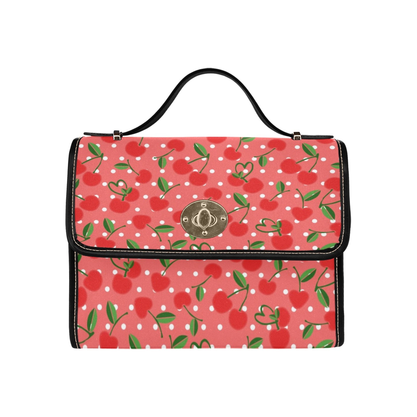 02-01 Waterproof Canvas Bag-Black (All Over Print) (Model 1641)