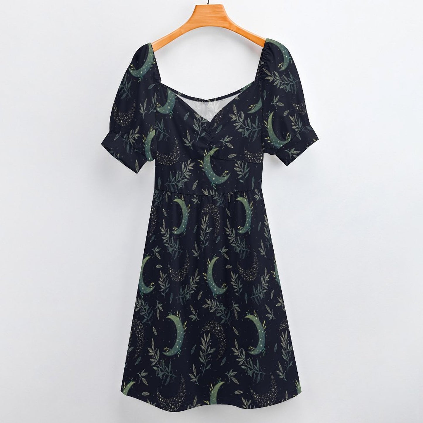 Dress Sweetheart Neck Puff Sleeve Mini Dress