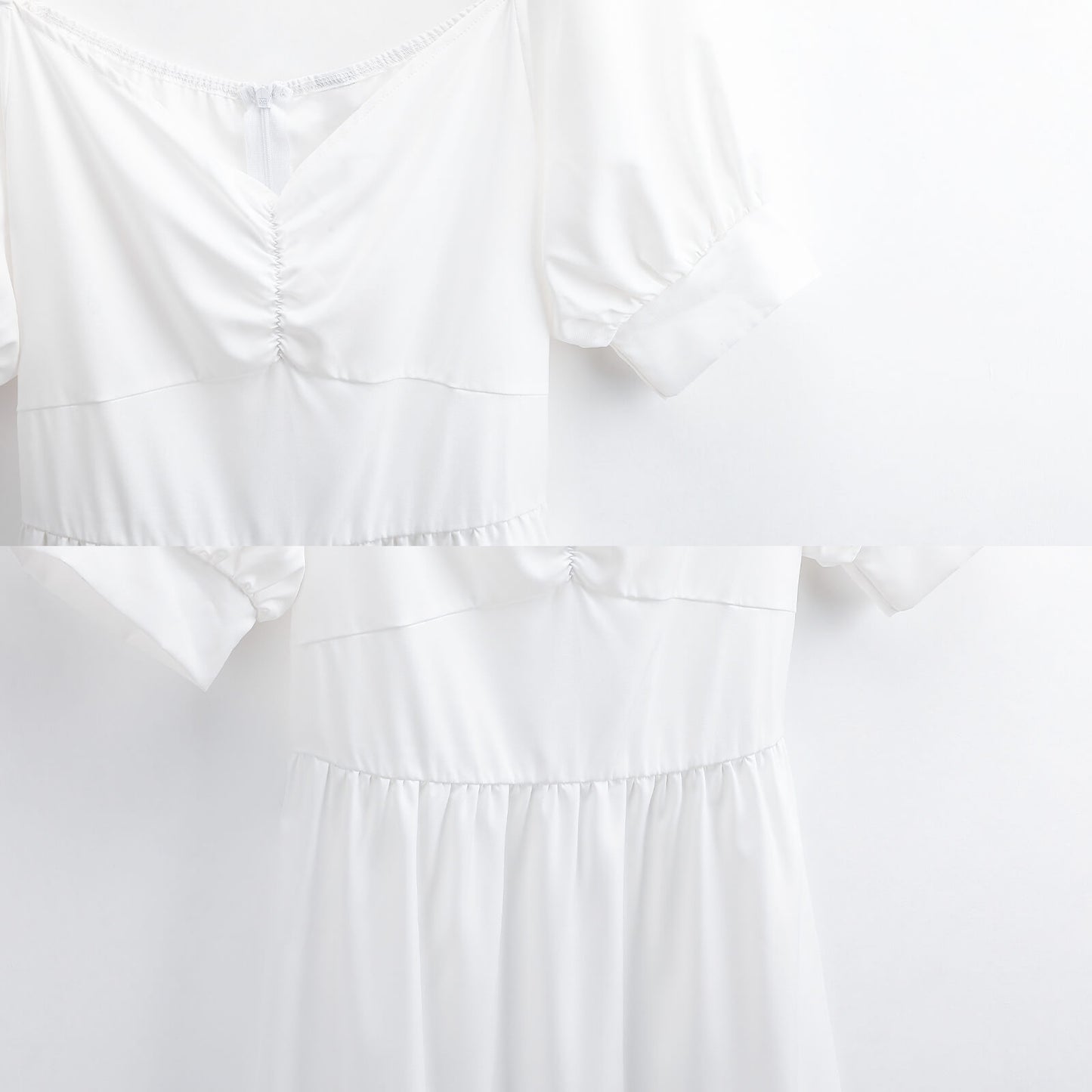 Dress Sweetheart Neck Puff Sleeve Mini Dress