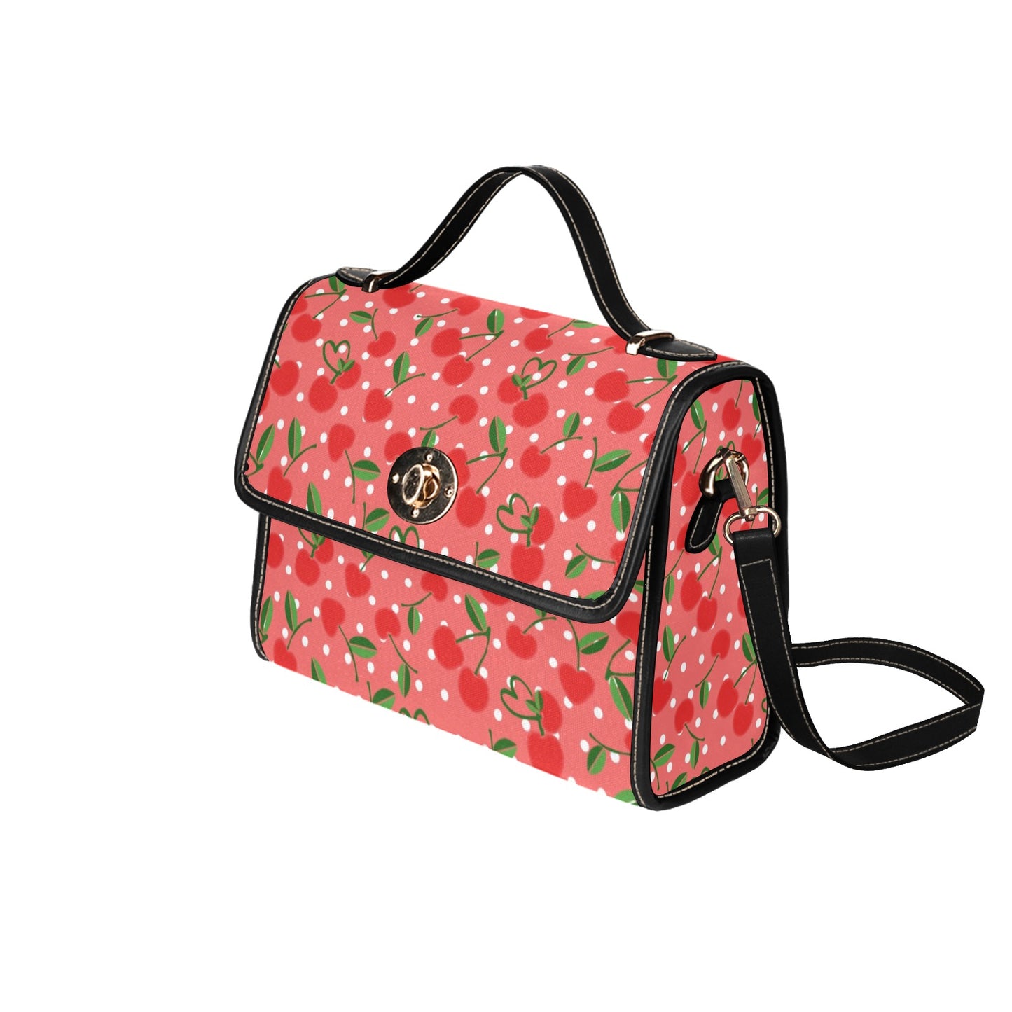 02-01 Waterproof Canvas Bag-Black (All Over Print) (Model 1641)