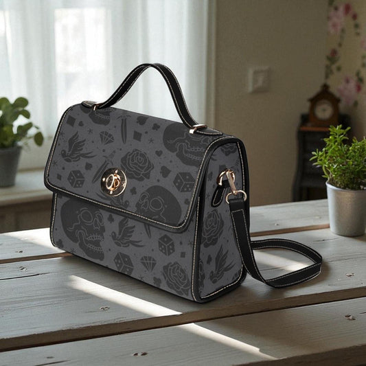 Skull Goth Satchel Bag, Pastel Goth Purse, Nu Goth, Occult Symbol, Kawaii Goth, Alternative Girls, Esoteric Symbol, Witchy Vibes