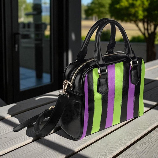 Purple Black Crossbody Bag