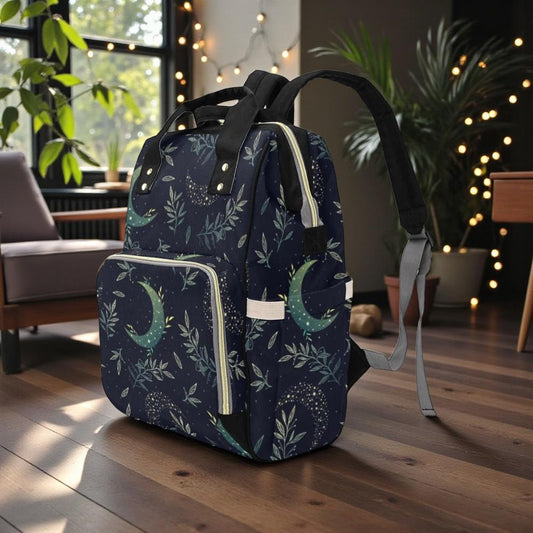 Crescent Moon Backpack, Celestial Witch Bag, Dark Academia Backpack
