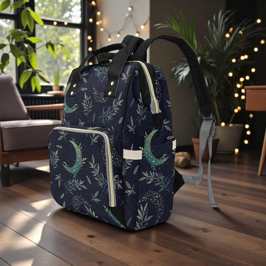 Celestial Moon Diaper Backpack, Witchy Starry Design