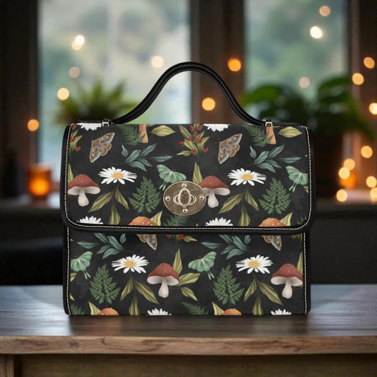 Forest Mushroom Crossbody Bag, Cottagecore Botanical Handbag