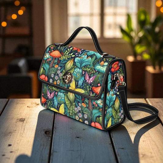 Mushroom Forest Handbag, Cottagecore Purse, Whimsical Nature Bag