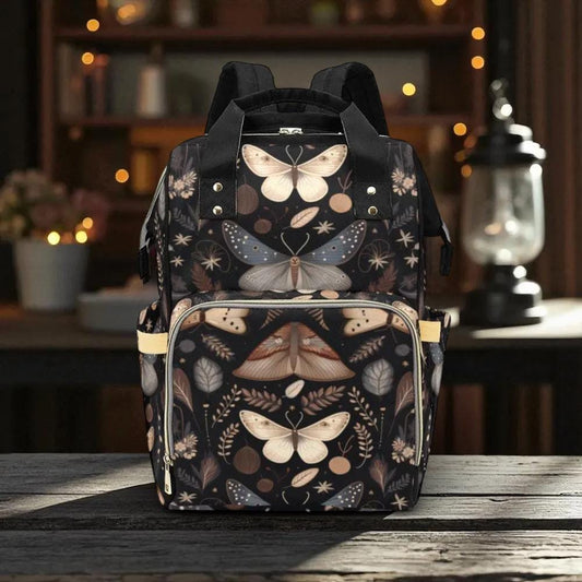 Moth Print Diaper Backpack