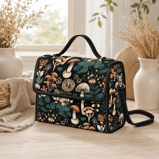 Mushroom Purse, Woodland Top Handle Bag, Forestcore Satchel Handbag