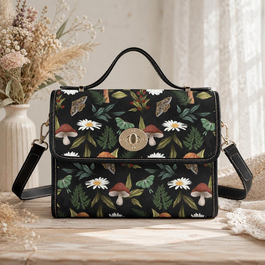 Mushroom Purse, Woodland Satchel Bag, Cottagecore Forest Crossbody