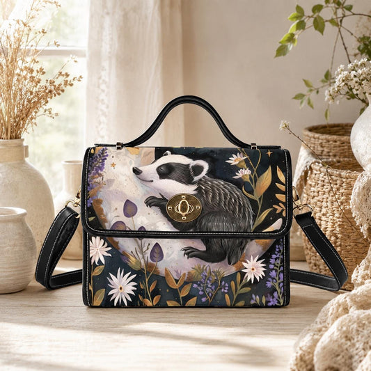 Raccoon Satchel Purse, Woodland Crossbody Bag, Cottagecore Handbag, Nature Lover Gift