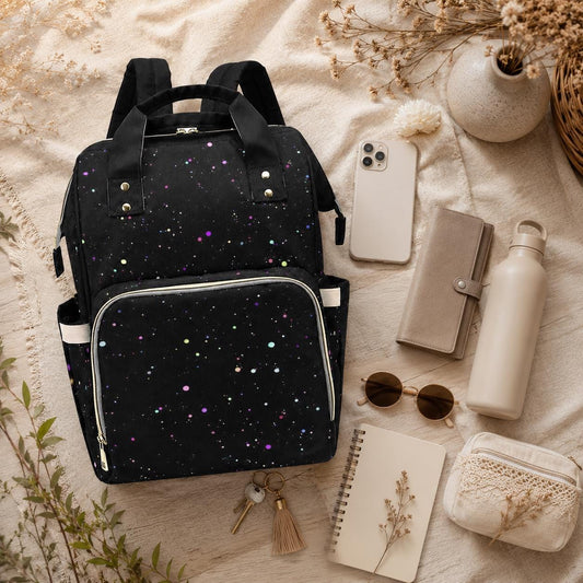 Galaxy Diaper Bag Backpack, Celestial Baby Travel Bag, Starry Mom Backpack Organizer