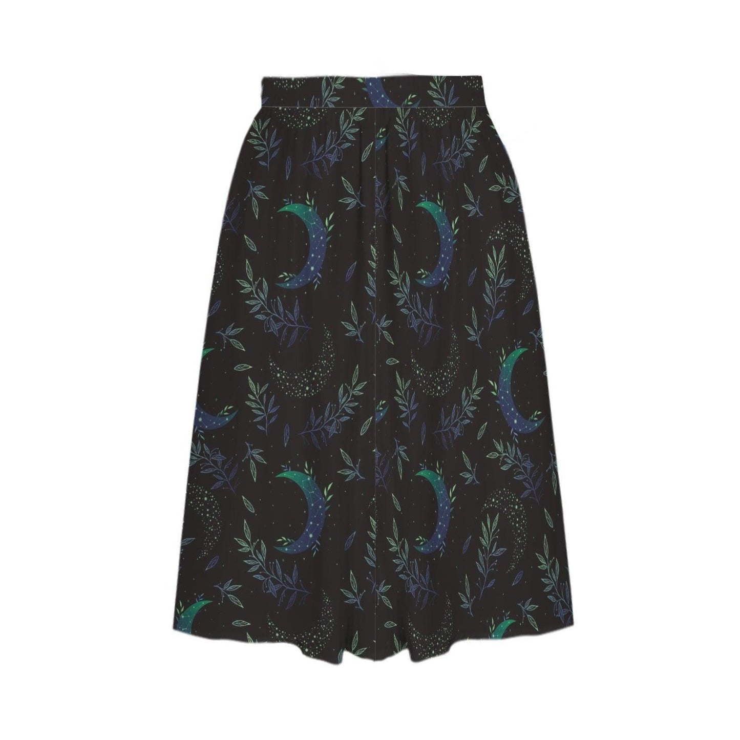Crescent Moon Midi Skirt with Pockets, Witchy Celestial Fall Outfit
