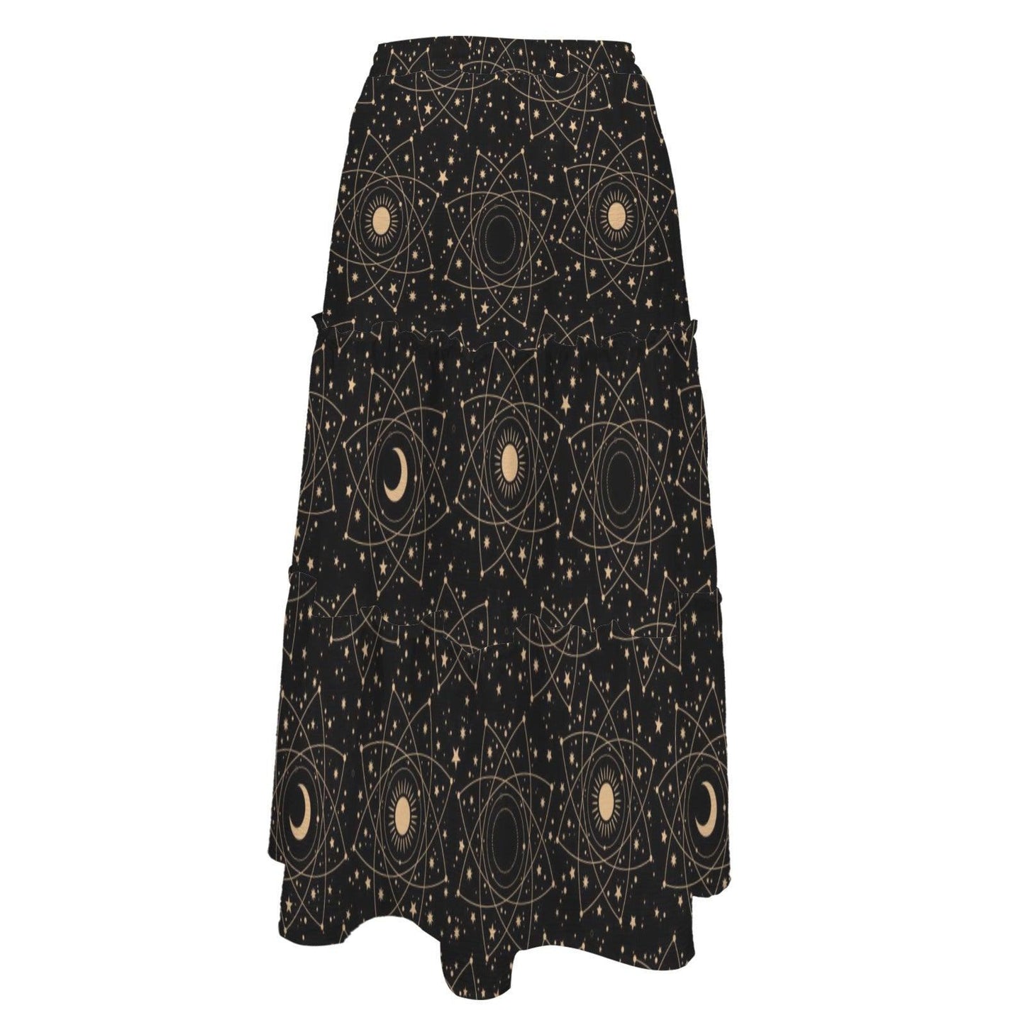 High Waist Tiered Maxi Skirt