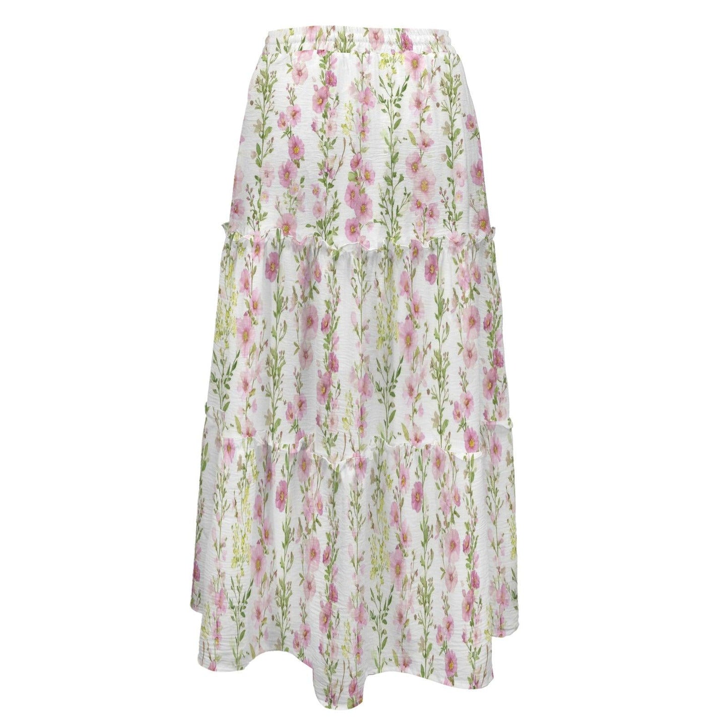 High Waist Tiered Maxi Skirt