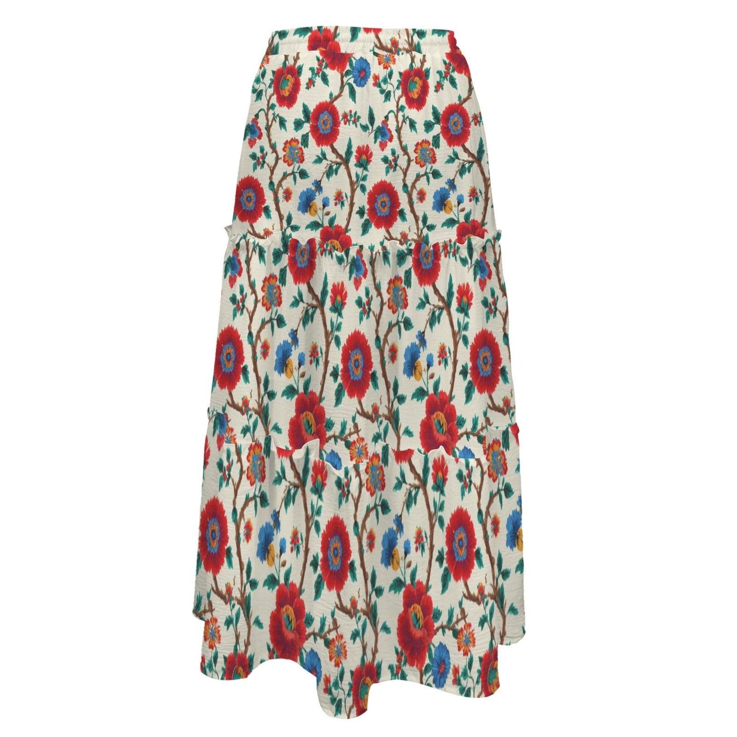 High Waist Tiered Maxi Skirt