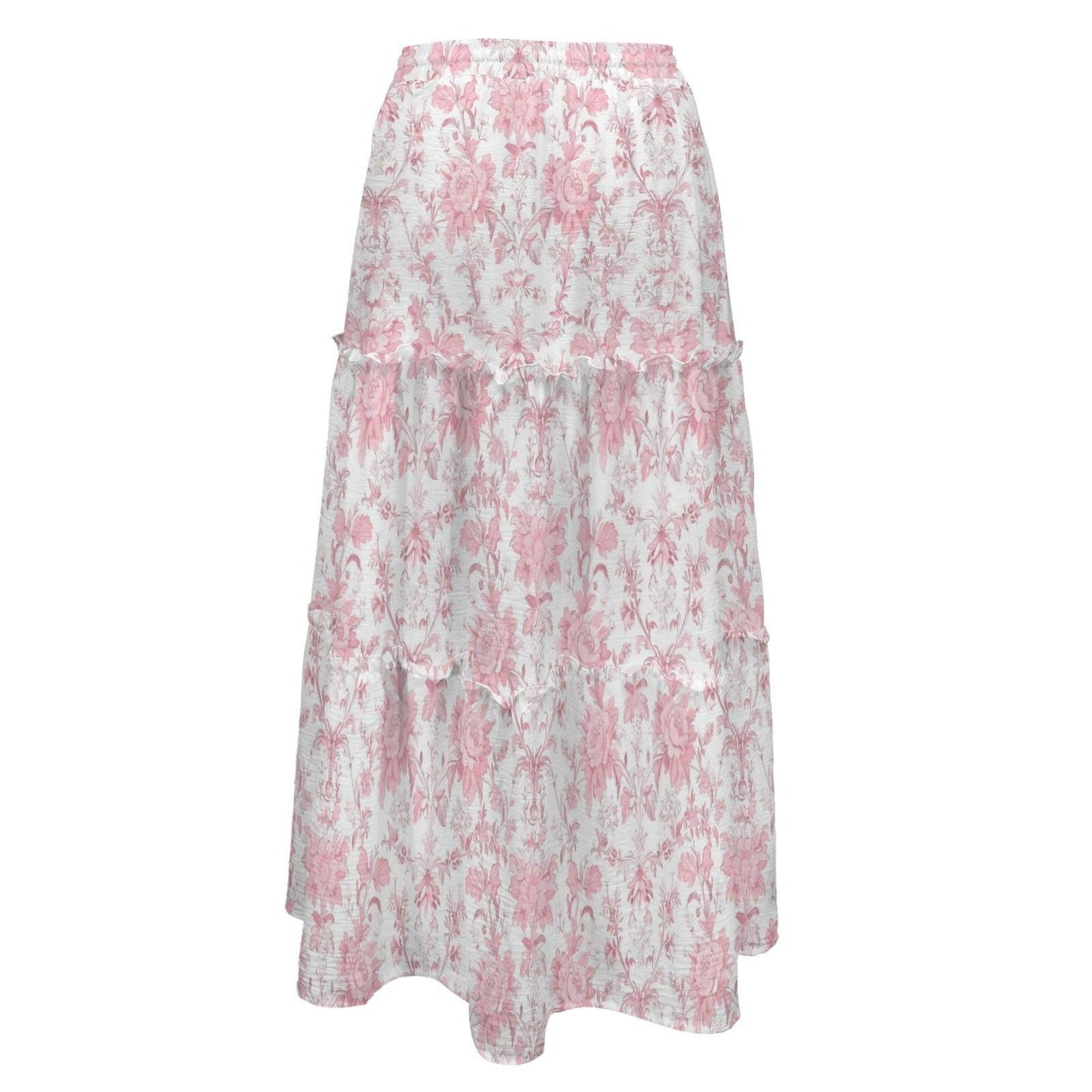 High Waist Tiered Maxi Skirt