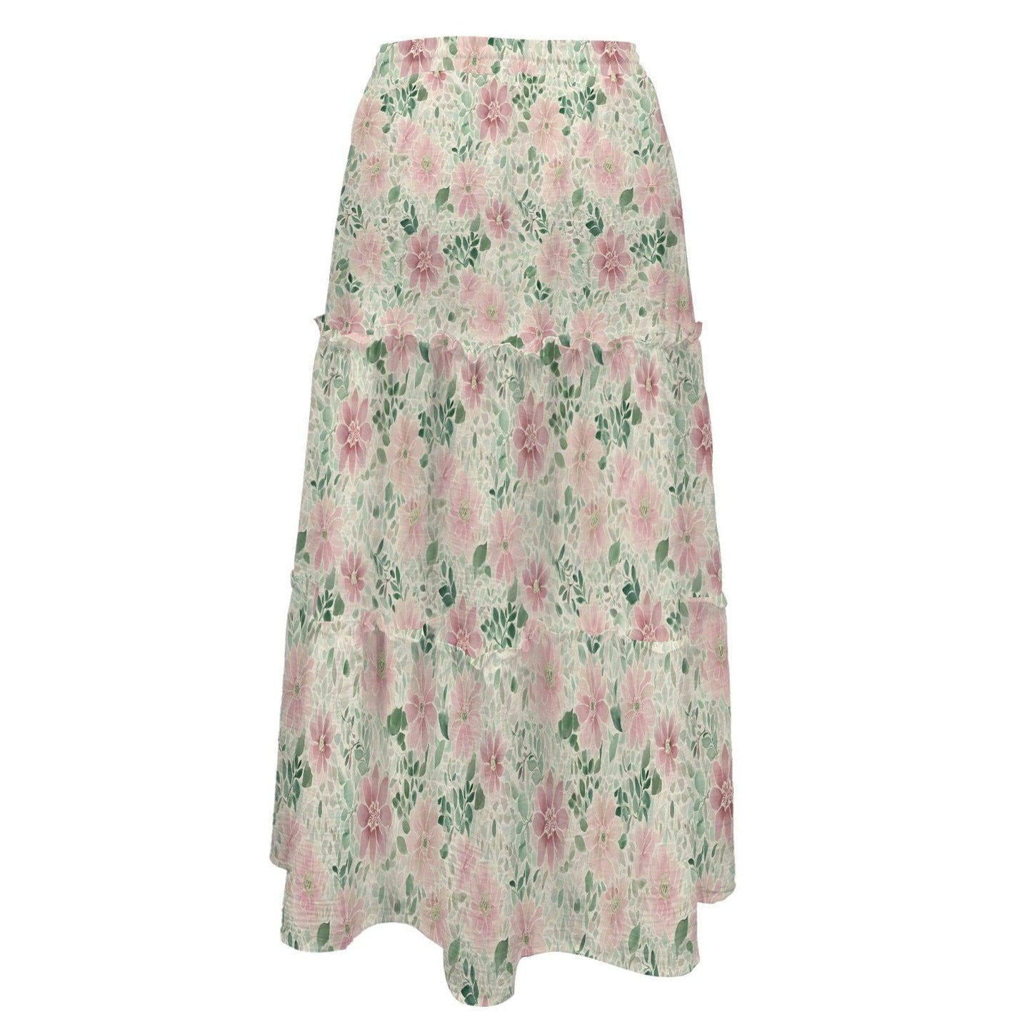 High Waist Tiered Maxi Skirt