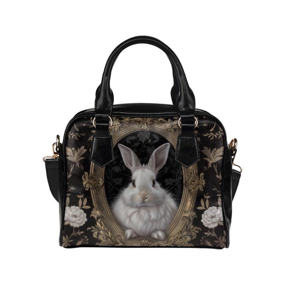 Rabbit Portrait Satchel Handbag