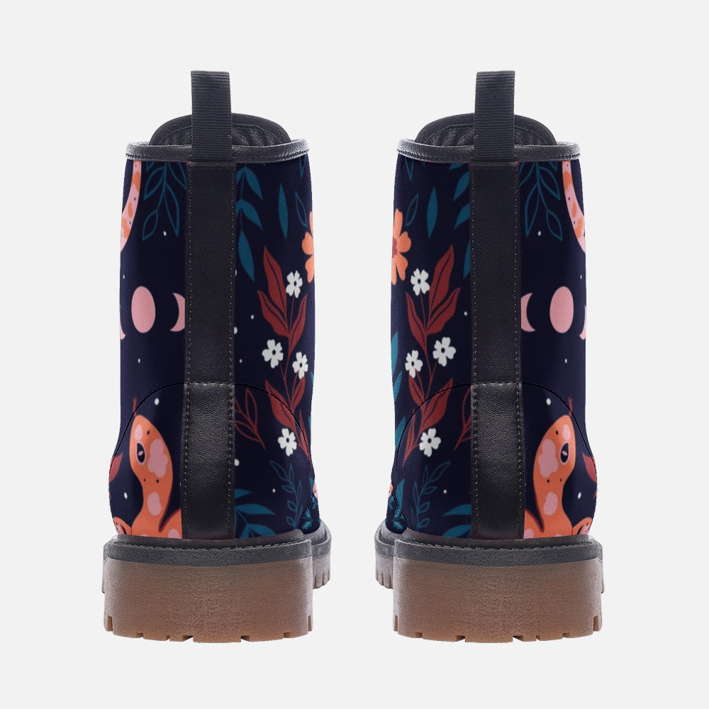 Witchy Flowers & Snakes Vegan Leather Unisex Boots