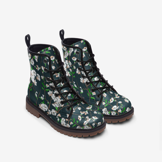 Floral Boho Vegan Leather Unisex Boots