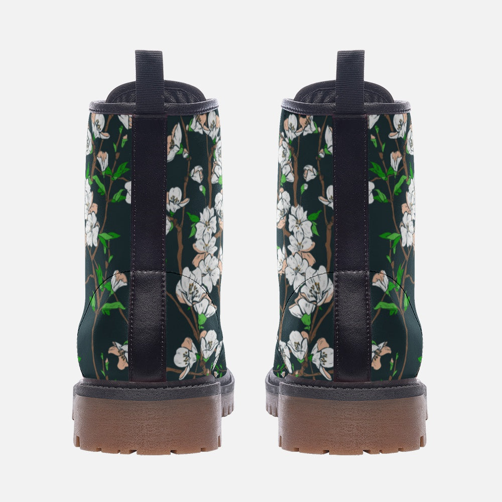 Floral Boho Vegan Leather Unisex Boots