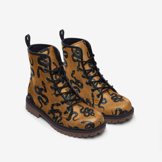 Witchy Snakes Vegan Leather Unisex Boots