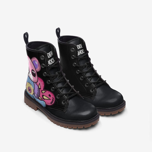 Goth Teddy Kawaii Vegan Leather Unisex Boots
