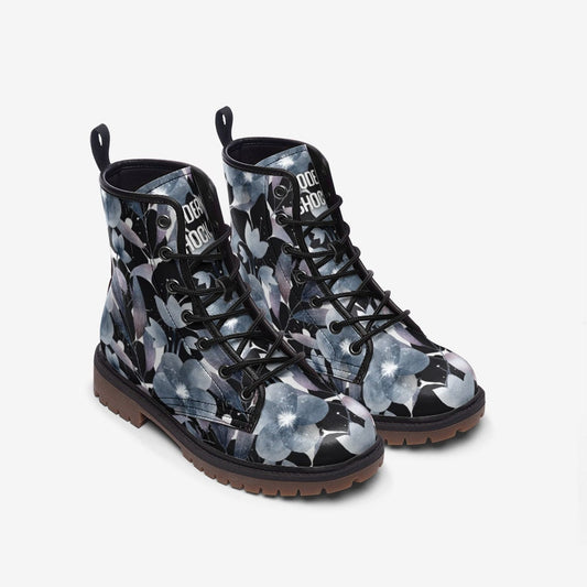 Boho Flowers Abstract Vegan Leather Unisex Boots