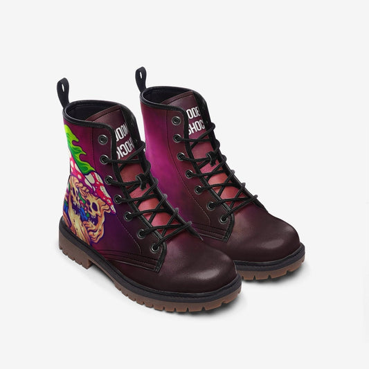 Magic Mushroom Vegan Leather Unisex Boots