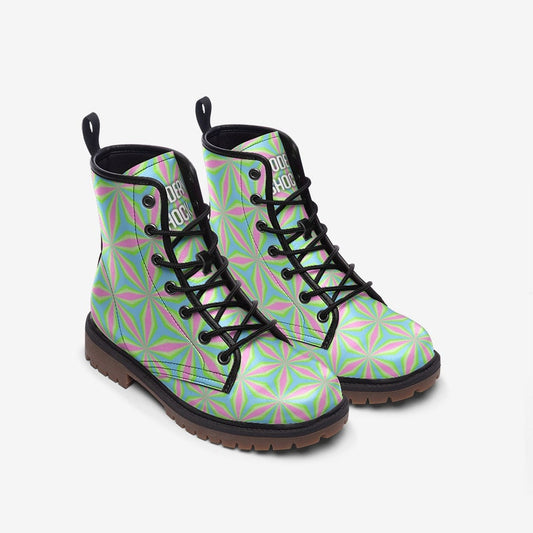 Green Mandala Vegan Leather Unisex Boots