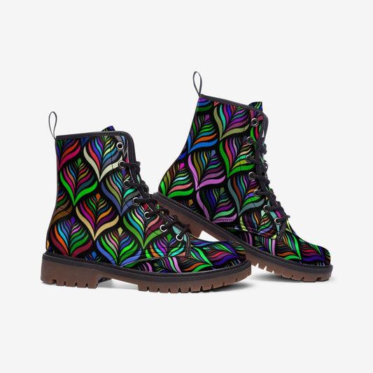 Trippy Colourful Unisex Vegan Leather Boots