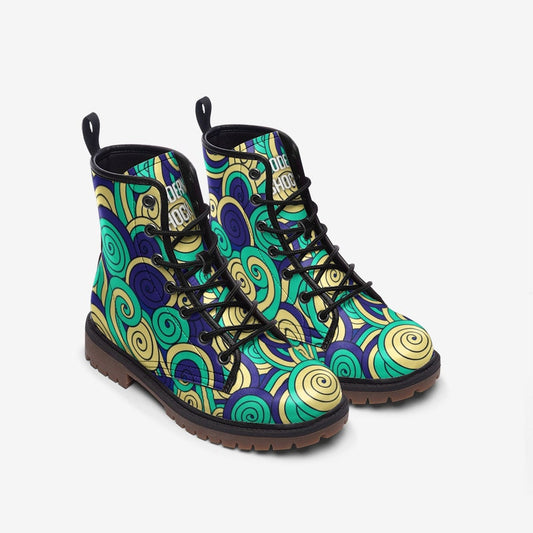 Trippy Mandala Hippie Vegan Leather Unisex Boots
