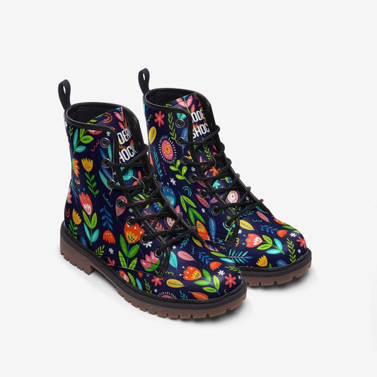 Folklore Flowers Vegan Leather Unisex Boots