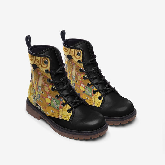 The Kiss By Gustav Klimt Vegan Leather Unisex Boots