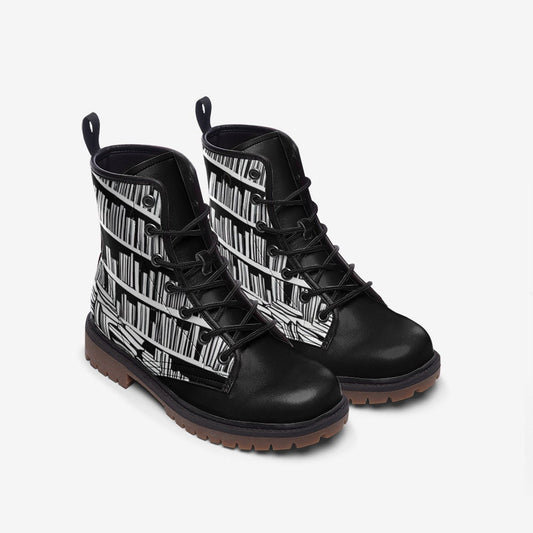 Library Books Vegan Leather Unisex Boots