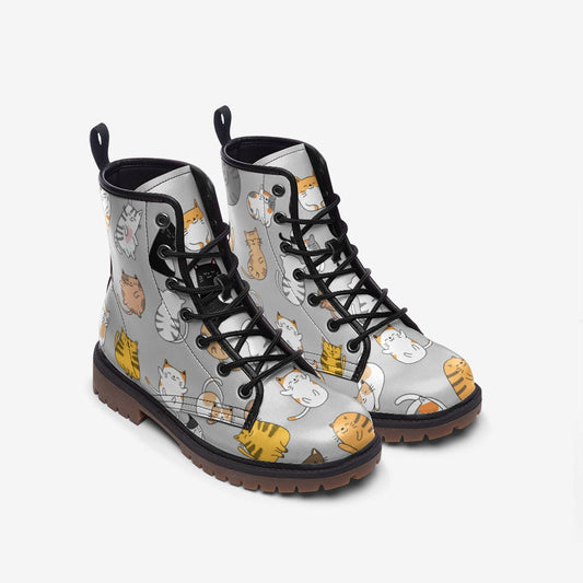 Kawaii Kittens Vegan Leather Unisex Boots