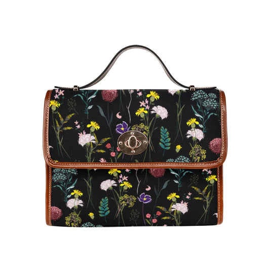 Witch Canvas Satchel bag, Dark Faecore Witchcore Cross Body purse, Canvas Witch Handbag, Mystical Fairy Mushrooms Boho Purse