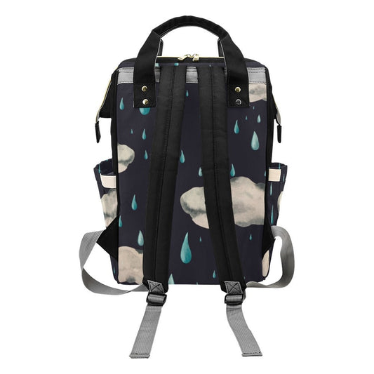 Rainy Clouds Baby Diaper Nappy Bag Goth Baby Bag Goth Backpack Goth Purse Goth Baby Stuff Gothic Baby Stuff Horror Spooky Nursery Skull Baby