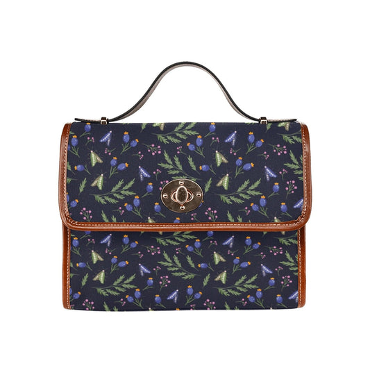 Witch Canvas Satchel bag, Dark Faecore Witchcore Cross Body purse, Canvas Witch Handbag, Mystical Fairy Mushrooms Boho Purse