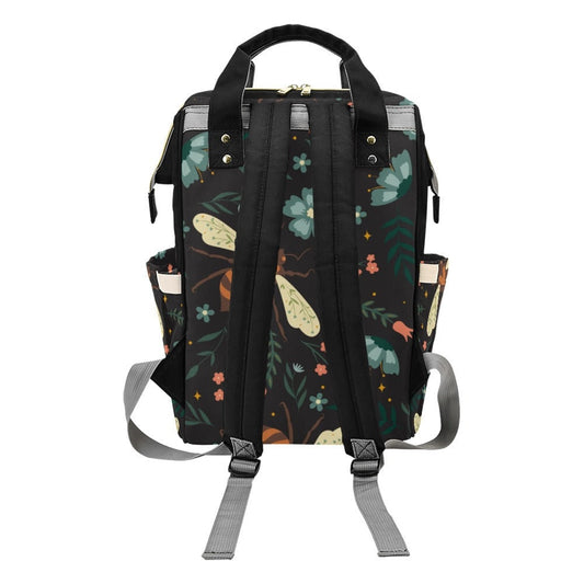 Vintage Woodland Diaper Bag, Dark Nature Diaper Backpack, Dark Forestcore Baby Bag, Witchy Diaper Bag, Naturalist Baby Bag Goblincore Diaper