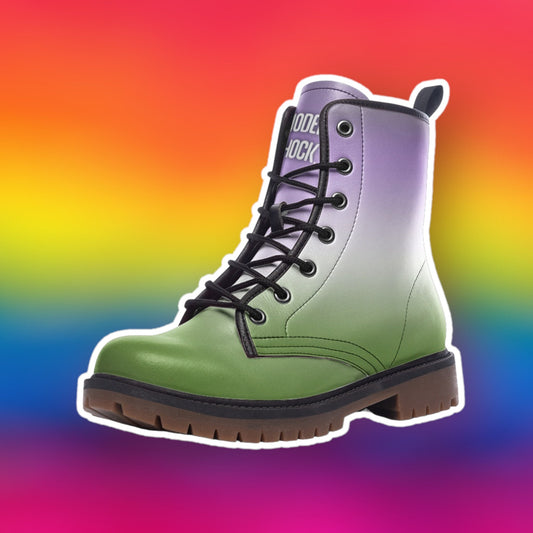 Genderqueer Queer LGBTQ+ Vegan Leather Unisex Boots